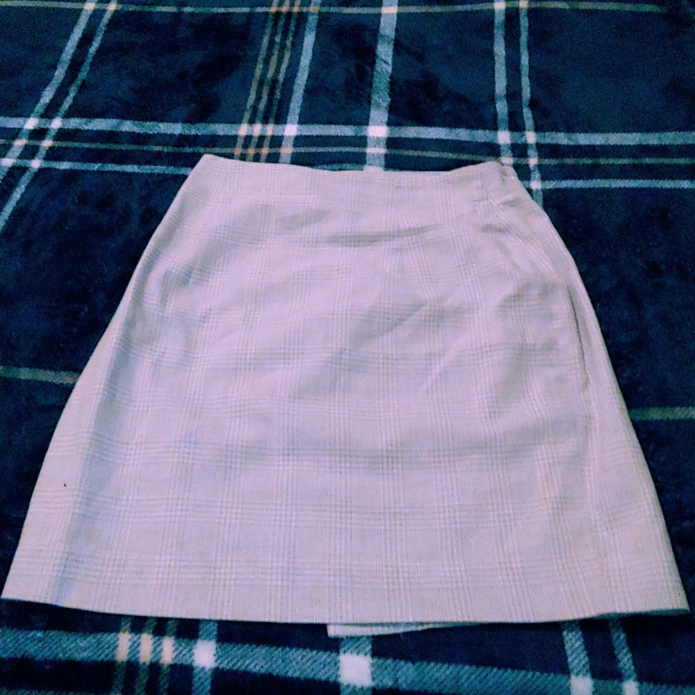 Plaid skirt light gray